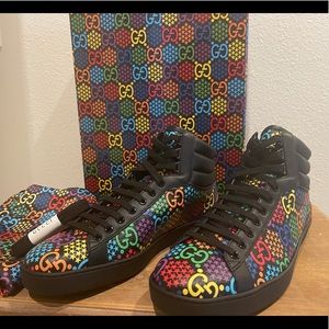 New Gucci Psychedelic high tops Men Size 9.5